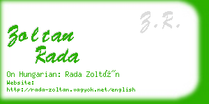 zoltan rada business card